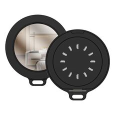Supporto per specchio per aromaterapia in lega di alluminio MagSafe magnetico con cinghie (nero)