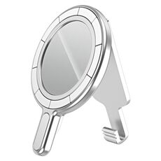 Supporto per telefono magnetico MagSafe con clip da cintura e supporto per specchio galvanico (argento)