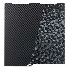 Piastra di stampa 3D in lamiera di acciaio a molla per ANYCUBIC 268x256 mm, stile: fibra di carbonio PET + pellicola diamantata PEO