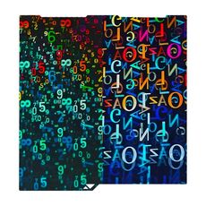 Piastra di stampa per stampante 3D in lamiera di acciaio elastica per ANYCUBIC 268x256 mm, stile: pellicola con numeri e lettere