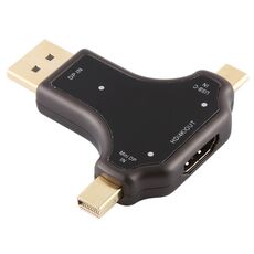 Adattatore D63A DisplayPort + Mini DP + UCB-C / Type-C maschio a HDMI femmina 3 in 1