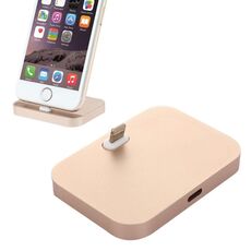 Caricabatterie da tavolo per stazione da tavolo in alluminio touch a 8 pin per iPhone (oro)