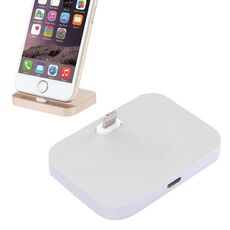 Caricabatterie da tavolo per stazione desktop in alluminio a 8 pin Stouch per iPhone (argento)