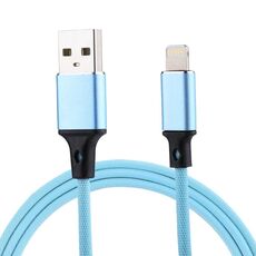 1M 2A da USB a 8 pin Nylon Weave Sync Sync Charging Cavo (blu)