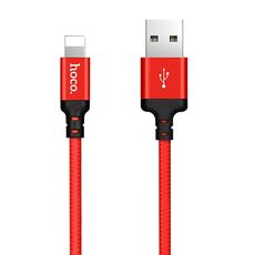 hoco X14 Cavo di ricarica per sincronizzazione dati da 8 pin in lega di alluminio intrecciato in nylon da 2 m, Hoco X14 Cavo di ricarica per sincronizzazione dati da 8 pin in lega di alluminio intrecciato in nylon da 2 m (rosso)