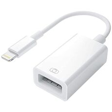 8 PIN a singolo adattatore per fotocamera porta USB, supporto IOS 9.2-11 System, Per iPhone, iPad (bianco)