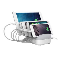 ORICO DUK-5P 40W 5 Porte USB Stazione di ricarica intelligente con telefono e supporto per tablet (bianco)