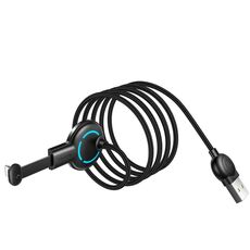 Mcdodo CA-5950 Razer Series Gomito da 180 gradi Design Gaming Cavo da 8 pin a USB con luce respiratoria a 7 colori, lunghezza: 1,2 m (nero)