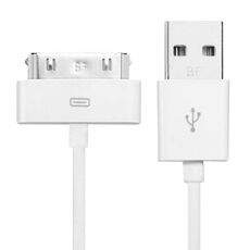 Cavo di sincronizzazione dati a 30 pin, lunghezza: 1 m, Per iPhone 4 e 4S, iPhone 3GS / 3G, iPad 3 / iPad 2 / iPad (bianco)