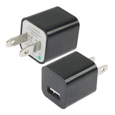 Caricabatterie USB spina USB, Caricatore USB con spina americana (nero)