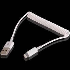 Dati di sincronizzazione USB / cavo a spirale di ricarica per iPhone, iPad (bianco)