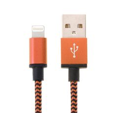2A Style intrecciata USB a 8 Pin Sync Data / Cavo di ricarica, cavo: 1m (arancione)