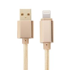 1 m Testa in metallo in stile tessuto da 8 perni per sincronizzazione dati USB Cavo di ricarica per iPhone, iPad