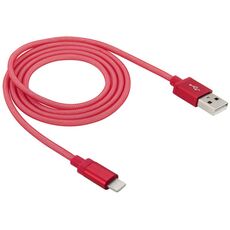 Testa in metallo stile netto 8 PIN a USB Cavo dati / Caricatore, Cavo di cavo: 1m (rosso)