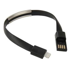 Cavo di ricarica dei dati di sincronizzazione del braccialetto indossabile per iPhone, iPad, lunghezza: 24 cm (nero)