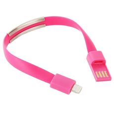 Cavo di ricarica dei dati di sincronizzazione del bracciale indossabile per iPhone, iPad, lunghezza: 24 cm (magenta)