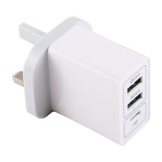 3A Max Output USB-PD + Dual QC3.0 USB Ports Caricabatterie rapido da viaggio, spina UK