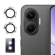 Per Redmi Turbo 4 Pro ENKAY Hat-Prince 9H Pellicola in vetro temperato per fotocamera posteriore in lega di alluminio (argento)