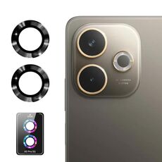 Per OPPO A5 Pro 4G / 5G ENKAY Hat-Prince 9H Pellicola in vetro temperato per fotocamera posteriore in lega di alluminio (nero)
