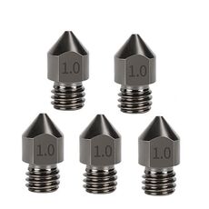 5 pezzi/confezione 1,75/1,0 mm MK8 ugello in acciaio temprato resistente alle alte temperature per stampante 3D estrusore hotend