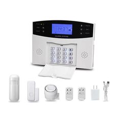 Kit sistema di allarme di sicurezza intelligente WiFi + 2G/GSM compatibile con Tuya con display da 2,7 pollici, sensore di movimento PIR e contatto porta/finestra (spina UE)