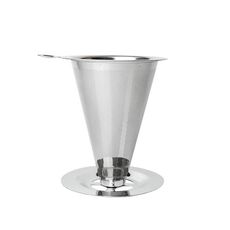 Filtro per caffè in acciaio inossidabile V60 con base per la preparazione del caffè versato, specifiche: 1-3 tazze, 300 maglie