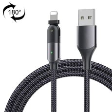 FXCL-WY0G Cavo di ricarica da 2,4 A USB a 8 pin con gomito rotante a 180 gradi, lunghezza: 1,2 m (grigio)