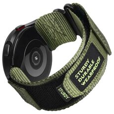 Cinturino per orologio con fibbia a strappo in nylon a sgancio rapido xDfind da 22 mm (verde)