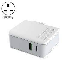 LDNIO A4403C 30W PD + AUTO-ID Caricabatterie pieghevole da viaggio veloce con cavo da 1 m 8 pin, spina britannica