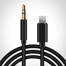 Cavo adattatore audio AUX da 8 pin a 3,5 mm, lunghezza: 1 m (nero)