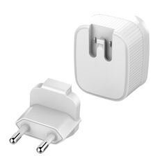 LDNIO A201 2.4A Doppia testina di ricarica USB Caricabatteria da viaggio per caricatore adattatore per telefono cellulare con cavo dati micro USB (spina europea)