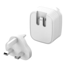 LDNIO A201 2.4A Doppia testina di ricarica USB Caricabatteria da viaggio per caricabatterie diretto con cavo dati micro USB (spina UK)