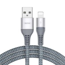 REMAX RC-152I Cavo dati respiratorio colorato da 1 m 2,4 A USB a 8 pin (argento)