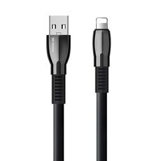WK WDC-107i Cavo di ricarica per sincronizzazione dati da USB a 8 pin serie Saint in lega di zinco da 1 m 2,4 A (nero)