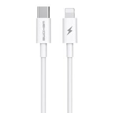 WK WDC-108 Cavo di ricarica rapida da 20 W Type-C / USB-C a 8 pin PD, lunghezza: 1,2 m (bianco)