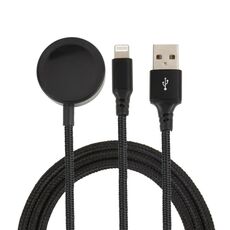 Per iPhone / Apple Watch 2 in 1 8 pin + base di ricarica magnetica Cavo di ricarica multifunzione, lunghezza: 1 m (nero)