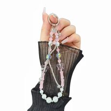 Catena per cellulare con fiocco in lega Slub (rosa)