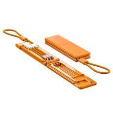 OATSBASF 03083 Micro multifunzione portatile Micro USB + USB-C / Type-C + 8 PIN 3 in 1 cavo di ricarica (arancione)