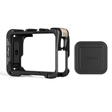 Per Insta360 Ace Pro 2 / Ace Pro Camera AMagisn Gabbia metallica a sgancio rapido Telaio protettivo per riprese orizzontali e verticali (nero)