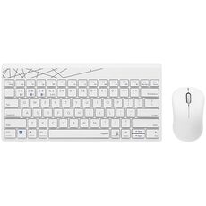 Rapoo 8000GT Set tastiera e mouse wireless Bluetooth/2.4G per laptop, tablet, cellulare e mouse (bianco)