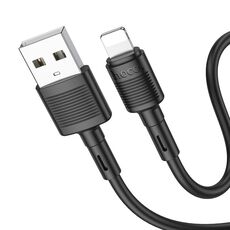 Hoco X83 2.4A USB a 8 Pin Victory Cavo Dati di Ricarica，Lunghezza：1m (Nero)