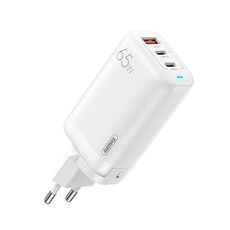 REMAX RP-U55 Territory Series 65W USB + doppia interfaccia USB-C / Type-C Caricabatterie rapido, specifica: Spina UE (bianca)