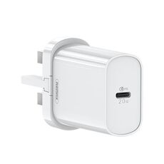 Caricabatterie rapido REMAX RP-U70 Jane Series 20W USB-C/Type-C PD, specifica: Spina UK (bianca)