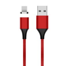 M11 5A USB a 8 pin Nylon Cavo dati magnetico intrecciato, lunghezza del cavo: 2m (rosso)