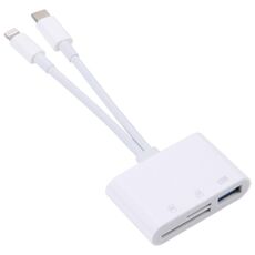 NK-103Pro 3 in 1 8 Pin + USB-C / Type-C maschio al lettore di schede USB + TF / SD