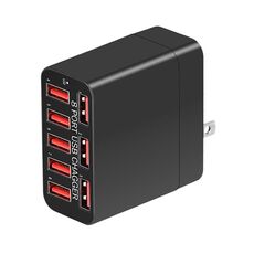 WLX-82 40W Max 8 Porte Adattatore Caricatore USB, US Plug (Black)