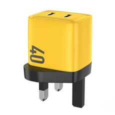 WK WP-U128 Caricabatterie al nitruro di gallio con doppia interfaccia USB-C/Type-C da 40 W, specifiche: spina UK