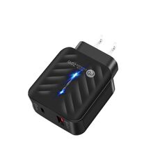 PD03 20W Type-C + QC3.0 Caricabatterie USB con indicatore luminoso, spina USB (nero)
