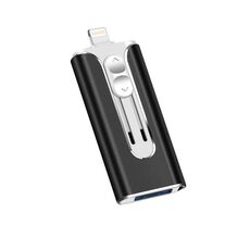 64 GB Micro USB + 8 PIN + USB 2.0 3 in 1 computer cellulare U-Disk (nero)