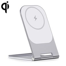 Y56 15W Stand di ricarica wireless pieghevole per iPhone 12 e superiore (argento)